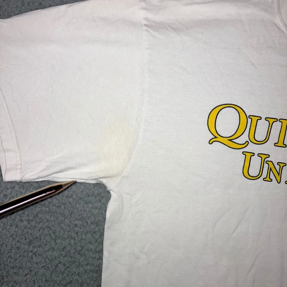 VTG Champion Quinnipiac University T-Shirt Men L White Short Sleeve Graphic Tee‎ - Picture 5 of 7